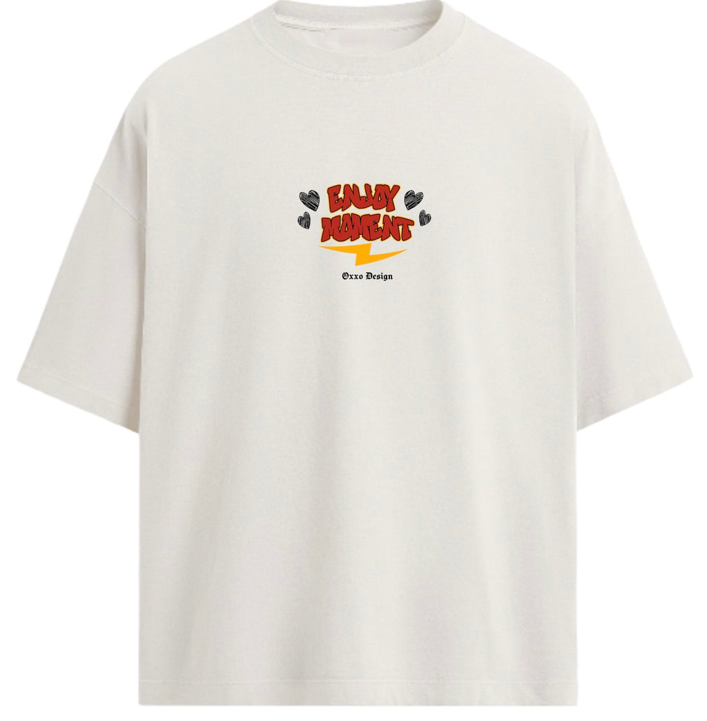 ENJOY MOMENT Oversized Heavyweight Tee – Oxxo Design Exclusive